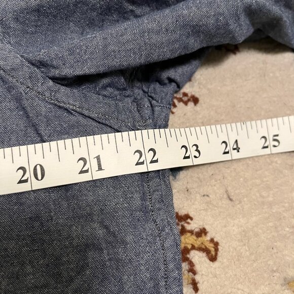 Sault New England - Made in USA Blue Chambray Shirt - Men's Medium - Picture 6 of 6